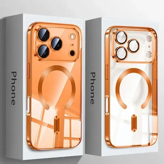 Adequado para iPhone 17 pro max 16 15 14 13 pro max Plus 17air capa de telefone magnética, capa macia de TPU resistente