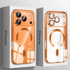 Adequado para iPhone 17 pro max 16 15 14 13 pro max Plus 17air capa de telefone magnética, capa macia de TPU resistente