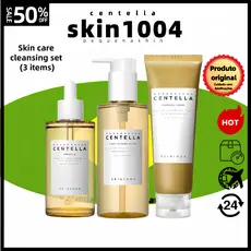 7.7skin1004 Toner Reparador Hidratante Madagascar Centella 100ml + Óleo De Limpeza + Espuma | Profunda E Calmante Para P