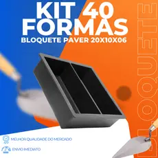 Forma Bloquete Paver 20x10x06 Kit 40 Formas Entrega Gratis Envio Imediato