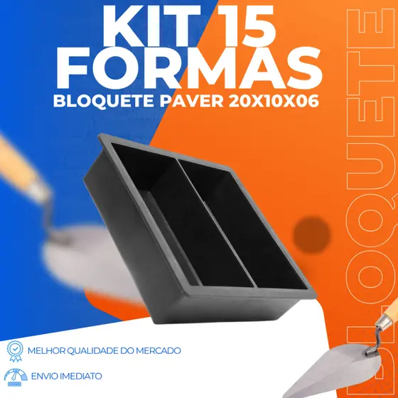 Forma Bloquete Sextavado Paver 20x10x06 Kit 15 Formas Entrega Imediata Melhor Qualidade Do Mercado