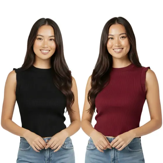Regatinha Fru Fru Feminino Ribana Canelada Tam Unico Elegante Premium