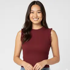 Regatinha Fru Fru Bordo Feminino Ribana Canelada Tam Unico Elegante Premium