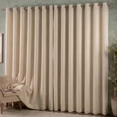 Cortina Voil Gaze de Linho 5,00x2,80/2,50/2,30 C/ Forro Blackout Grosso Original