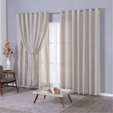 Cortina Voil Gaze de Linho 3,00x2,80/2,50/2,30 C/ Forro de Microfibra de Alta Qualidade