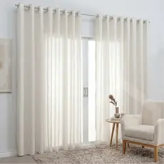 Cortina Voil Gaze De Linho Flamê 6,00x2,30/2,60/2,80 Alto Padrão Sem Forro