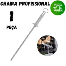 Afiador Amolador Facas Chaira Inox 10 Polegadas 38 cm Açougueiro Restaurante Açougue