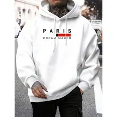 Moletom Masculino Moletom Canguru Blusa de Frio Unissex Moletom Estampado Paris Dream Moletom Unissex