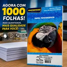 Papel Fotográfico 180g MasterPrint 1000 Folhas Caixa Fechada Linha Premium