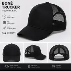 Boné Telinha Liso Unissex Aba Curva Estiloso Respirável Streetwear