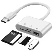 Adaptador Tipo C USB C ou iphone  e Leitor de Cartão SD, TF E USB
