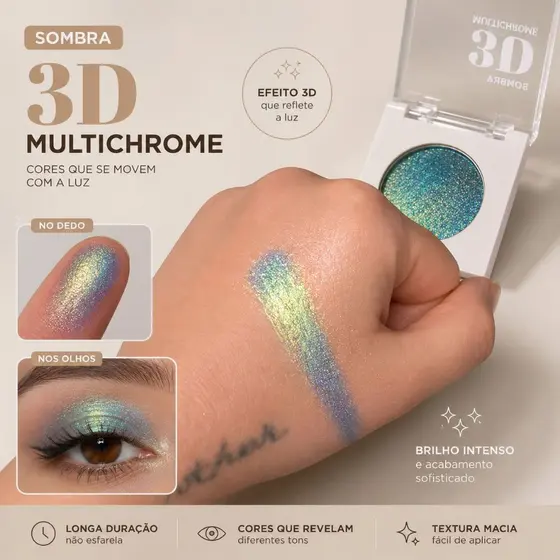 SOMBRA AZUL 3D MULTICHROME JASMYNE IDEAL PARA COPA