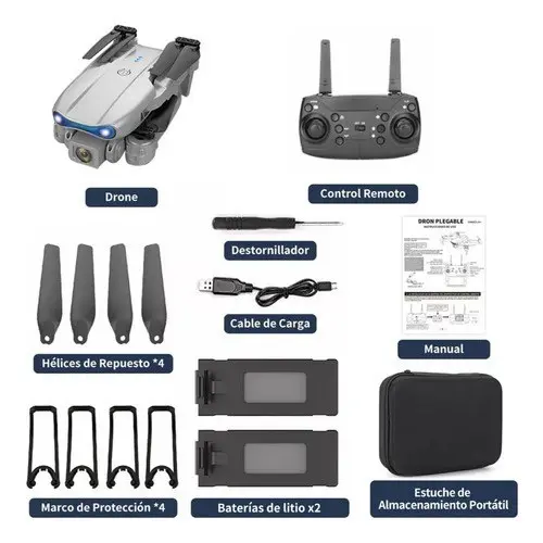Novo Drone E99 Câmera Dupla Portátil Com