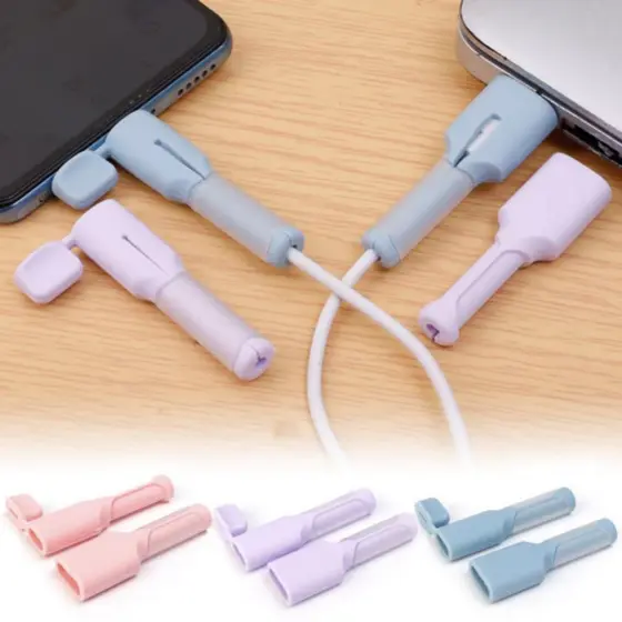 Kit Protetor Espiral 1,4m Anti-Quebra Compatível USB-A Tipo-C Lightning