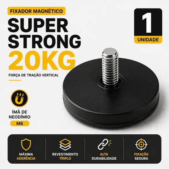 [BR Envio Imediato] Fixador Magnético Emborrachado Ímã De Borracha 66mm Neodímio