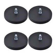 Kit 4 Imã Neodímio 66mm M8 Super Forte Fixação Magnética Pesca Construção 70kg