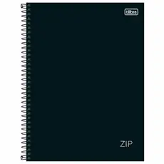 Caderno Universitário Tilibra Zip Preto 10 Matérias 160 Folhas