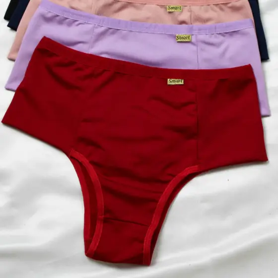 Kit 3 Cinta Modeladora Feminina Pala Dupla calcinha cintura alta Calcinha cós alto segura barriga