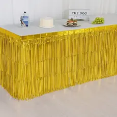 Saia de Mesa Metalizada Lisa Brilhante 2,75 x 75cm festa decoracao enfeite surpresa aniversario