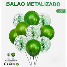 10un Balões Balão De Látex Confete  Para Decoração Festa Aniversário Balões Coloridos Bexiga Látex