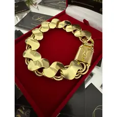 pulseira friso s 16 mm 23 cm moeda antiga cor idêntica a ouro fecho gaveta com trava antifurto