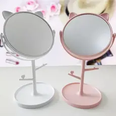 Mini Espelho Mesa Penteadeira Porta Bijuteria Gatinha