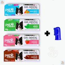 Pasta de Dente para Cães e Gatos Gel Dental para Cachorro 90g Higiene Bucal Pet Clean