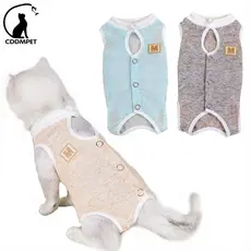 Roupa para Gatos Pos Cirurgica Castração Com Botões