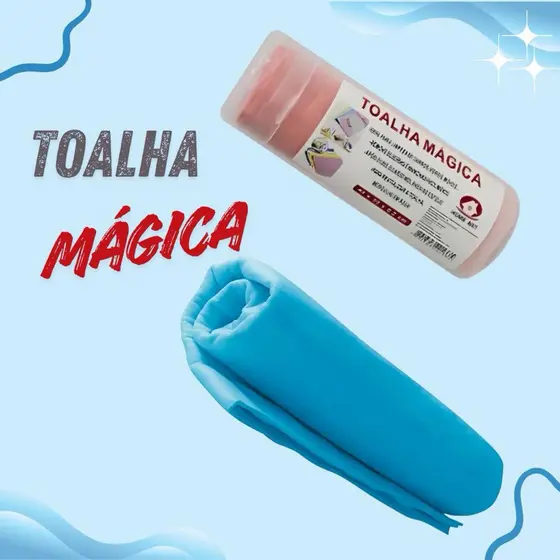 3 Toalhas Mágica Home Art Multiuso Absorve Água Limpa Seca Carro