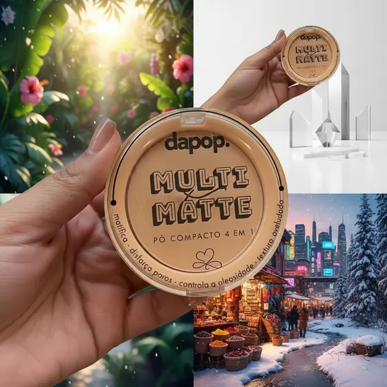 Pó Compacto Dapop Multi Matte 4 em 1