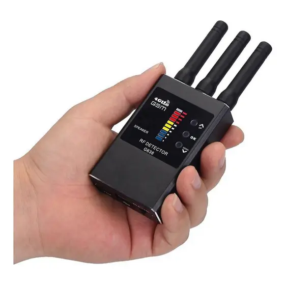 Detector Antiespião Preto Localiza Câmeras Ocultas Rastreadores e Escutas Wifi Para Segurança e Privacidade  Localizador