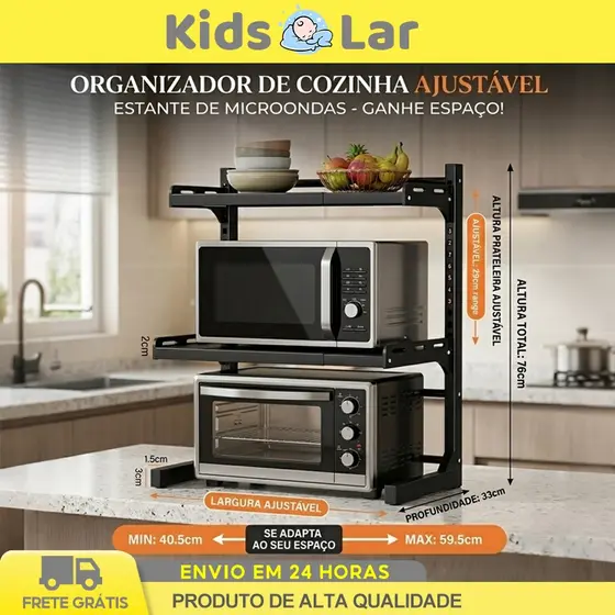 Prateleira De Cozinha Rack Suporte Para Microondas Café E Impressora E Impressora 45kg Prateleira Organizador Ajustável