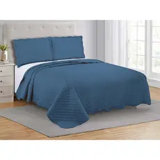 Colcha Matelasse Queen Size Damask Cores 3pçs Camesa 240x260cm Cobre Leito 200 Fios Dupla Face Bouti