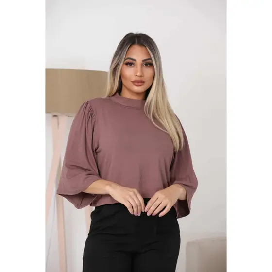 Blusa Cropped Feminina Gola Alta