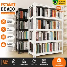 Prateleira e Estante Metálica Resistente com Parafusos Estante em Aço Inoxidável Organizador Metálico Altura Regulável