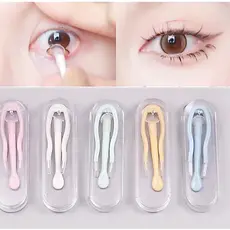 Lentes de Contato Aplicador Removedor Pinça de Silicone Estojo Portátil Higiénico