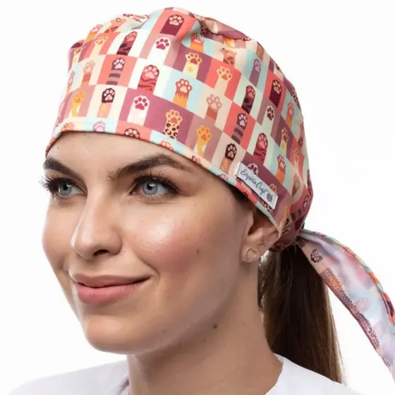 Gorro Cirúrgico Bandana Unissex Animais Estampados | Veterinária Enfermagem Médico Odontologia
