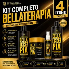 Kit Bellaterapia 4 Itens Shampoo + Condicionador 500ml + Máscara Tratamento 500g + Óleo 60ml