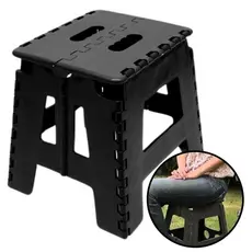 Banqueta Banquinho Dobrável De Plástico Até 100 Kg Resistente Para Viagem