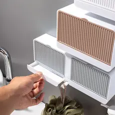 Double Soap Dish Holder With Adhesive For Grip - fácil de instalar e muito prática