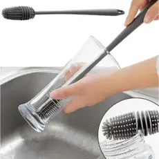 Escova De Silicone Lava Copos E Garrafas - Escova De Limpeza Multiuso , Prática E Durável !