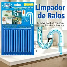 Haste Multiuso Para Limpeza De Pia, Ralo E Esgoto - Serve Banheiro E Cozinha, Prática E Econômica