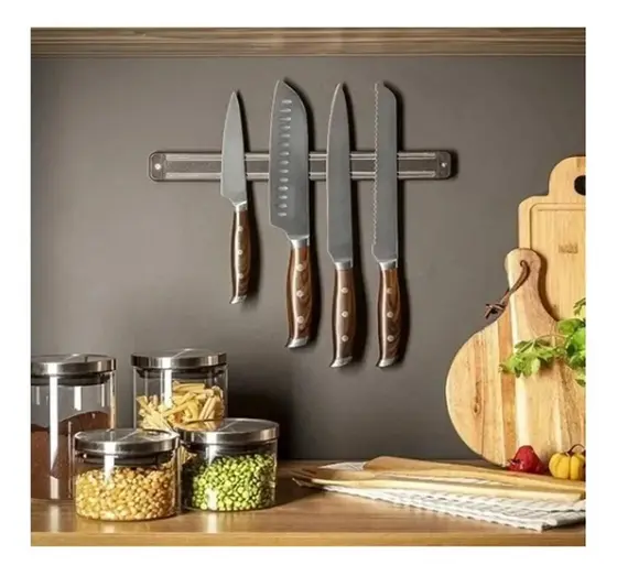 Barra Magnética Imã  Organizadora para Facas de Cozinha Ferramenta MultiusoChurrasqueira 33/50cm