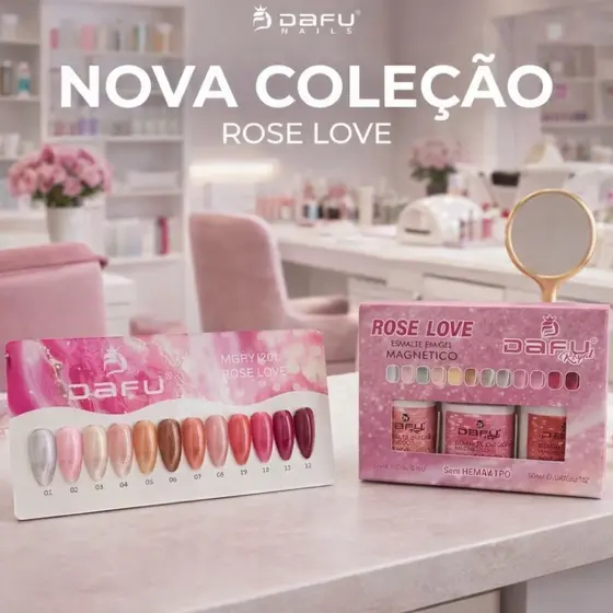 Kit Coleção Esmalte em Gel Magnetico Dafu Alta Cobertura Caixa Fechada