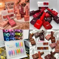 Kit 12 Esmaltes em Gel Dafu Tons de vermelhos  Marrom Terrosos Nude Tons Pastéis 10 ml