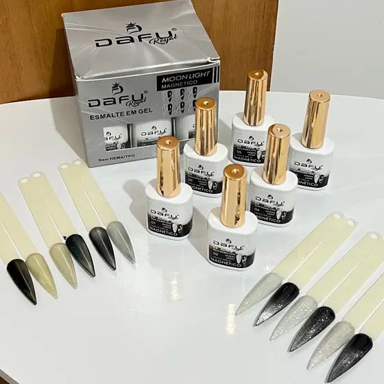 Kit 6 Esmalte em Gel Magnetico Dafu Moon Light 10 ml