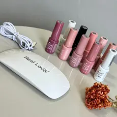 Kit Esmalte em Gel 3 em 1 + Mini Cabine Real Love 5 ml