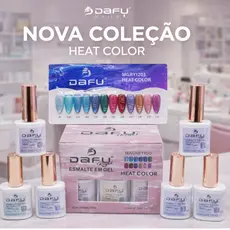 Kit 12 Esmaltes em Gel Magnetico Dafu Heat Color 10 ml