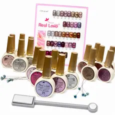 Kit 6 Esmaltes em Gel Magnético Olho de Gato Real Love + Imã Real Love Cores Sortidas