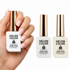 Kit 3 Esmaltes em Gel Francesinha Branco + Renda Helen Color 12ml